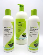 DEVA CURL NO POO ORIGINAL CLEANSER 32 OZ & ONE CONDITION 12 OZ - 3 PCS