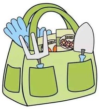 garden bag plant heat transfer iron on not embroidered 2.5 inch 1pc