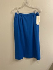 Pendleton NWT Women's Size 6 Blue Virgin Wool Lined Straight Skirt USA Vintage