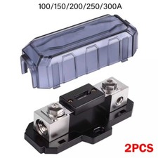 2x Car Audio 0 Gauge Inline ANL Fuse Holder 100/150/200/250/300A Fuse Universal