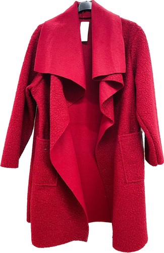 Women's Teddy Bear Boucle Longline Trench Coat Ladies Oversized Waterfall Jacket - Picture 12 of 14