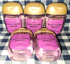 ALL NEW 5-Pack BLACK CHERRY MERLOT PocketBac Sanitizers 1 oz Bath  Body Works