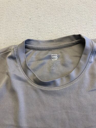 K.Swiss T Shirt Mens Extra Large Gray Activewear Casual Mesh Tee - Picture 2 of 4