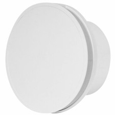 Silent Round Bathroom Extractor Fan 100mm / 4" with Timer and White Front Cover