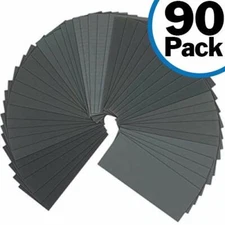 90 Pack Sandpaper Sheet Assortment, 400 to 3000 Grit for Wet or Dry Sanding