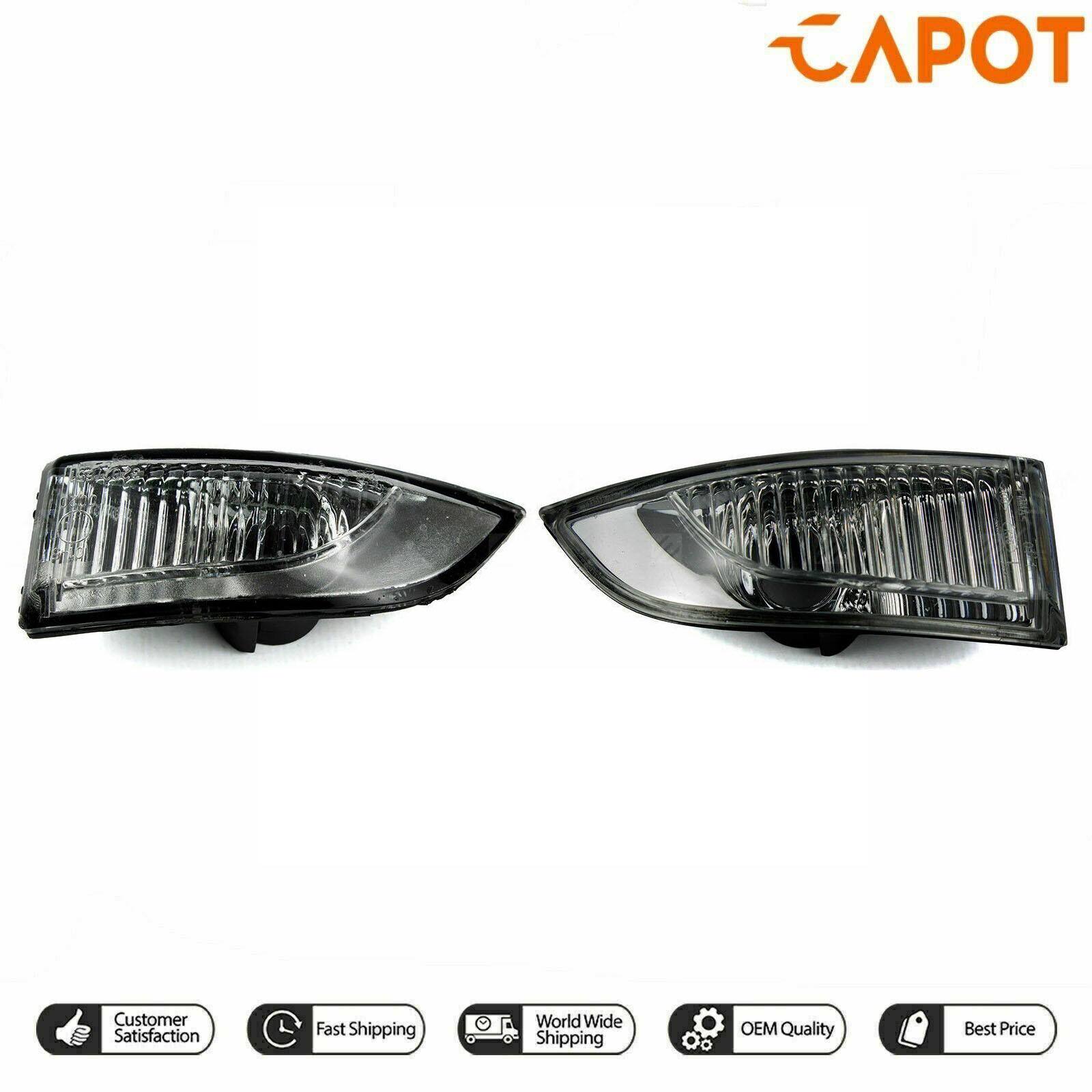 Paire Rh&Lh Rétroviseur Indicateur Lumière Lampe Lentille Renault Megane 2008-15