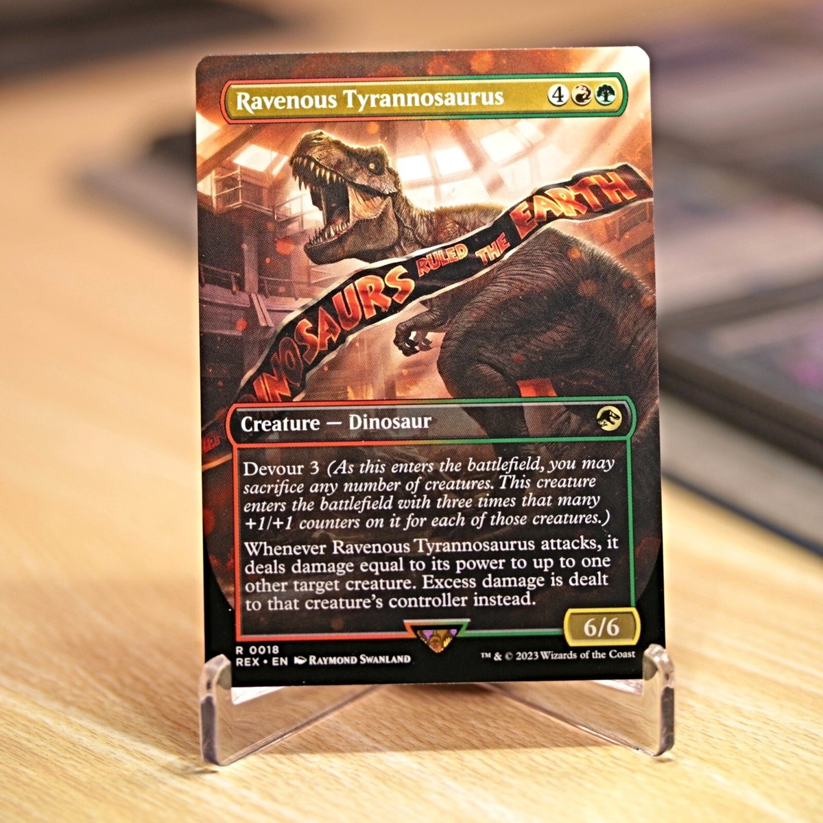 Ravenous Tyrannosaurus 6/6 マジック：ザ・ギャザリング 🔥 HOT! Ravenous Tyrannosaurus R Reg #18 | REX Jurassic