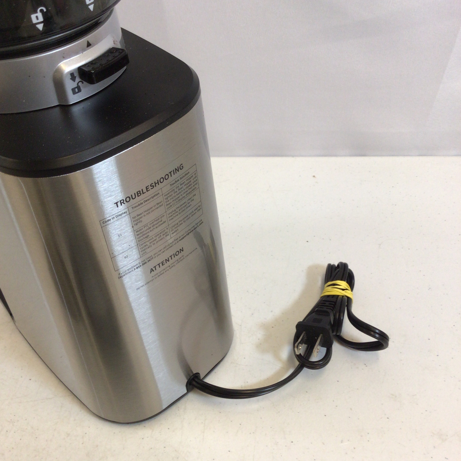 Shardor BDCG018 Silver Black Corded Electric Espresso Coffee Grinder