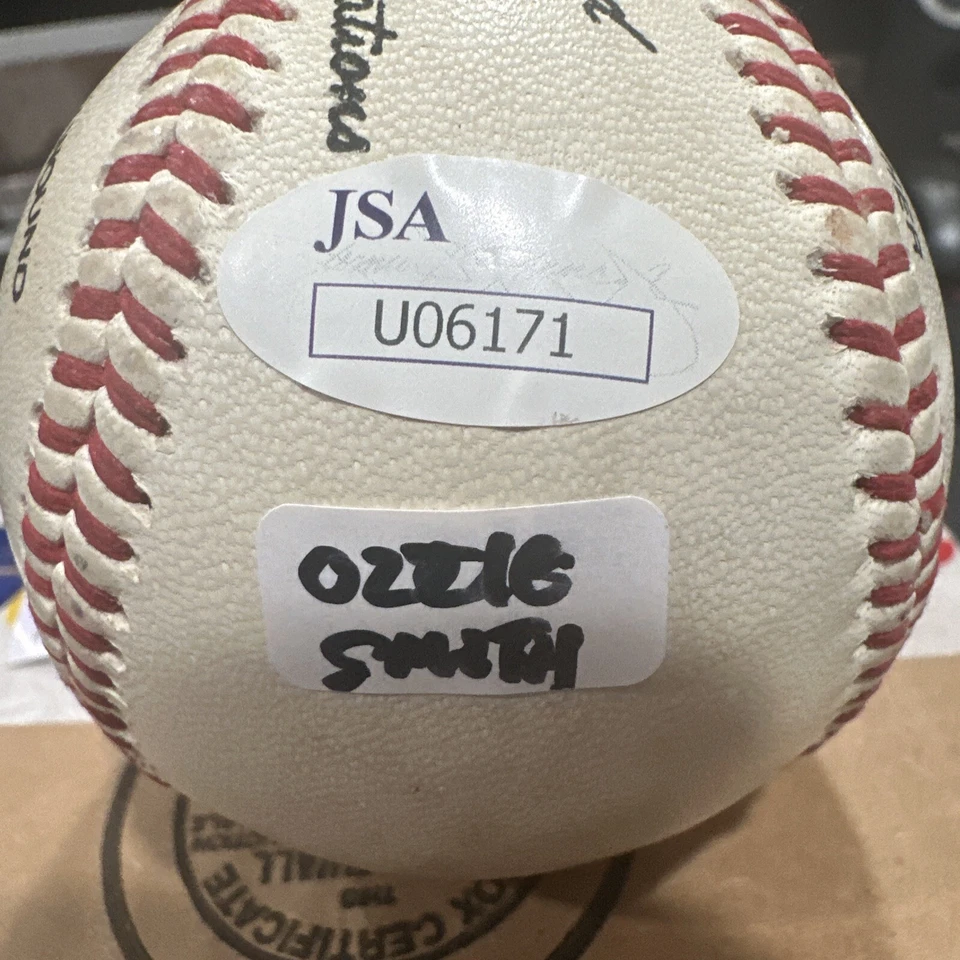 🔥⚾️Ozzie Smith SIGNED w/ COA by JSA  WILSON BATTING BALL Baseball RARE w/ CERT - Image 3 of 4