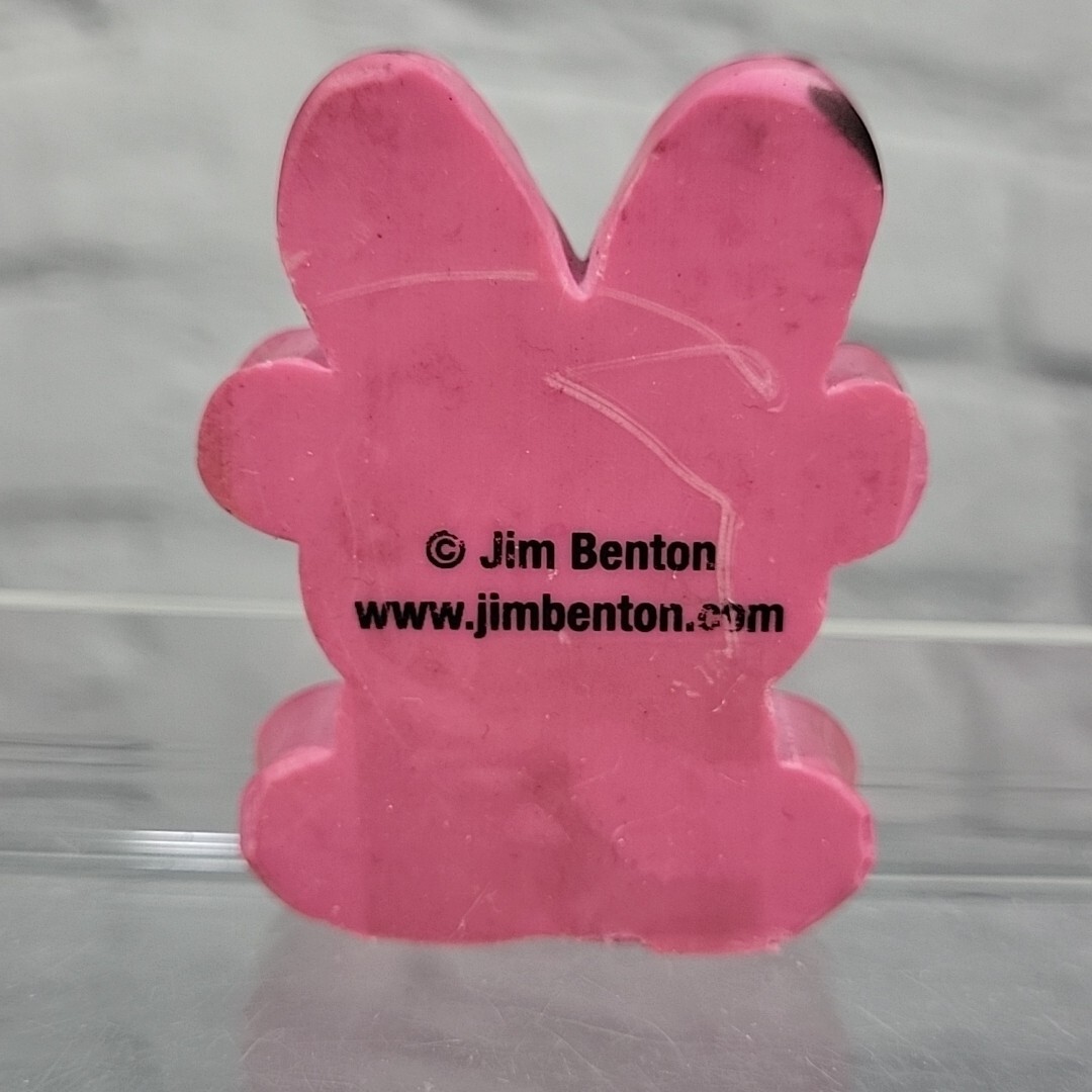 Jim Benton Happy Bunny Collectors Lot Figure Eraser Pinback Jim Benton Happy Bunny Collectors Lot Figure Eraser Pinback