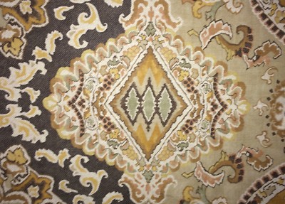 OSBORNE & LITTLE Maroc Berber print linen nylon tan brown gold new remnant