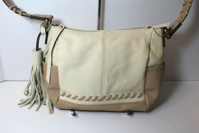 Olivia + Joy Designer Laci Crossbody GENUINE LEATHER Pebble with tassel NWT $108