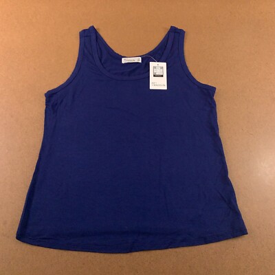 89th + Madison Womens Size Small Blue Round Neck Pullover Cami Tank Top NWT