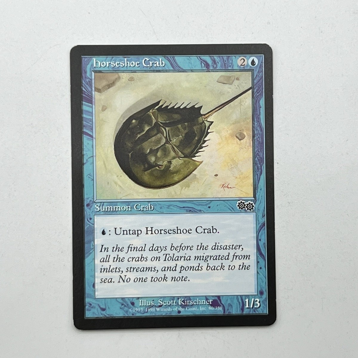Magic The Gathering MTG Horseshoe Crab - Urza's Saga - EX