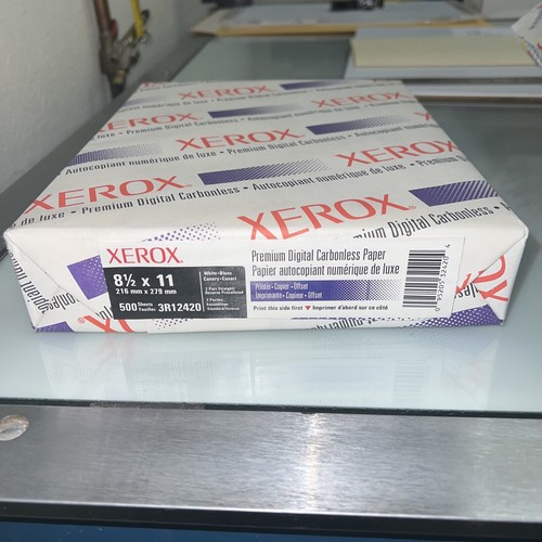 8 1/2 x 11 Xerox 2 Part (NCR) Carbonless Paper Pack Of 250 Sets Reverse Pre - Picture 2 of 7