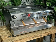 LA MARZOCCO LINEA PB 3 GROUP BLACK & TIMBER ESPRESSO MACHINE CUSTOM CAFE