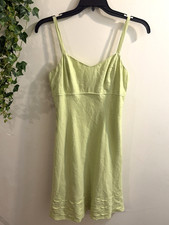 Ann Taylor Loft Linen Dress Sz 6 Green Halter Babydoll Beach Fun Vacation Resort
