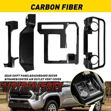 Carbon Fiber Gear Shift Panel Air Vent Dash Trim For Toyota Tacoma 2024-262-10x