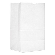 Paper Bags & Sacks GW20S500 #20 Squat Grocery Paper Bags - White (500/BD) New