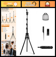Adjustable 63-Inch Mannequin Head Tripod Wig Stand for Hairdressing Styling