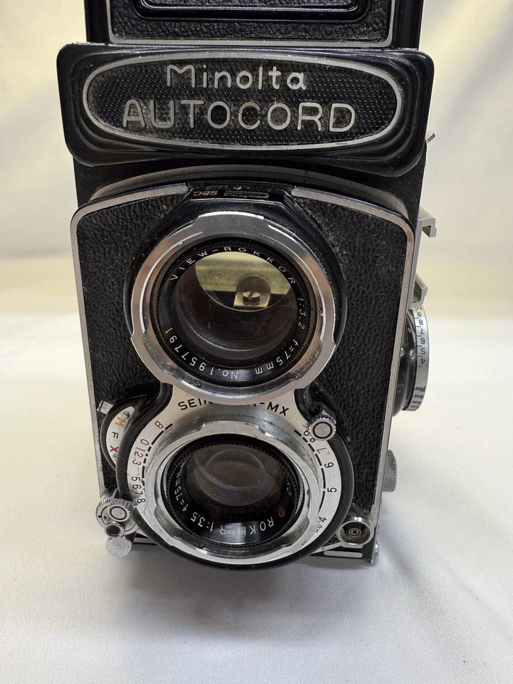 Cámara fotográfica de colección Minolta Autocord TLR Rokkor 75 mm 1:3,2 1958 modelo Seikosha MX Foto 4 de 4
