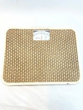 Vintage Sunbeam Bathroom Floor Scale Rattan Woven Pattern Mechanical 260 lbs