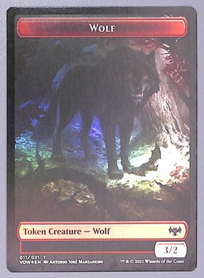 Wolf // Boar - Foil - Double-sided Token - #11 / 12 - Innistrad: (VOW) MTG