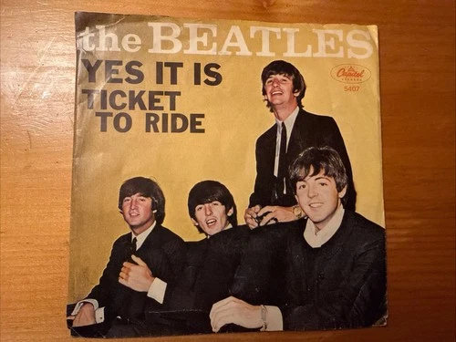 The Beatles ‎– Ticket To Ride/Yes It Is ‘65 Capitol 5407 45 SLEEVE ONLY Vinyl VG