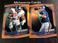 2025 Panini Prizm Black Pigskin Tiki Barber Phil Simms /225 Giants Lot*2