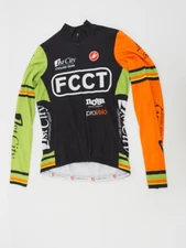 Castelli Custom Long Sleeve Cycling Jersey Women's Medium Blk/Grn/Org