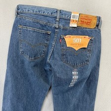 Vintage Levis Jeans Mens 36x36 Blue 501 Original Fit Straight Leg Button Y2k NEW