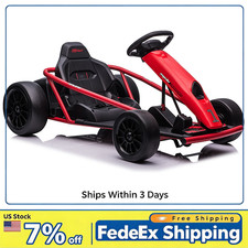 24V Kids Drift Go Kart 8MPH Battery Powered, Ride on Toy for Teens 9Ah Karting