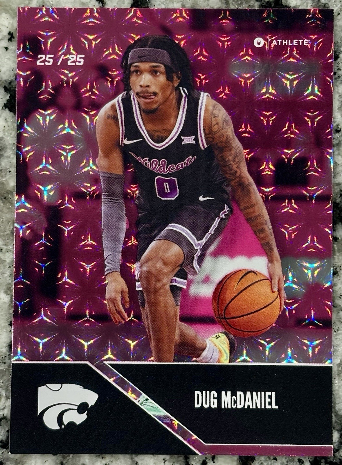 Dug McDaniel 2024-2025 Onit Athlete Kansas State Wildcats Basketball Pink /25