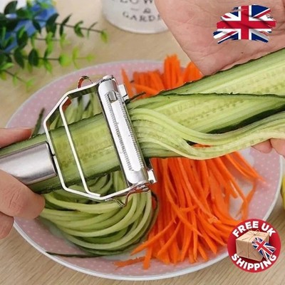 Edelstahl Julienne Schäler Reibe Hobel Kartoffel Karotte Gemüse Obst UK