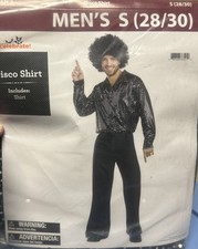 NIP Disco Top, Halloween Costume for Adults, Men's Sz S 28-30 Cosplay Theater