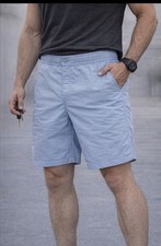 Lands End Men s Swim Trunks Light Blue Mesh Lined Medium 32 33 34 Quick Dry