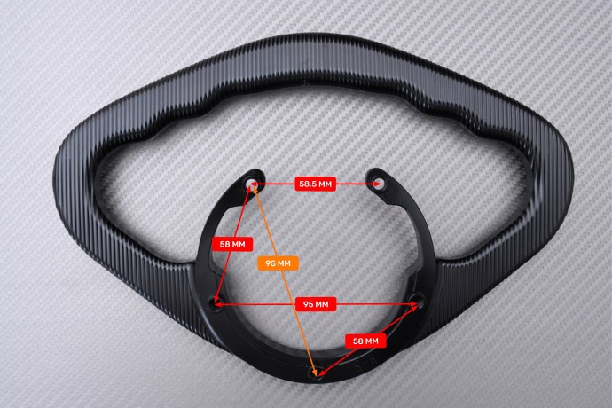 Poignée de réservoir moto noire en alu pour CFMOTO NK 250 de 2021 à 2025