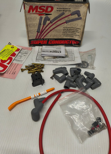 MSD 31229 Super Conductor 8.5mm Spark Plug Wire Set, 8 Cyl 90 Deg Plug set