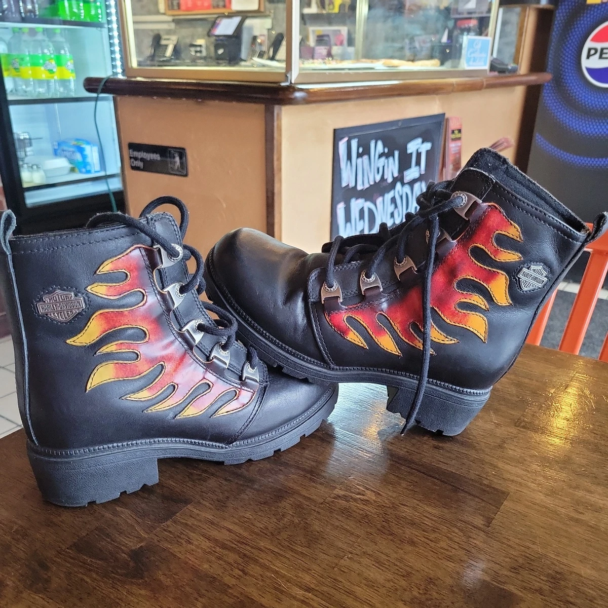 harley flame boots products for sale | eBay
