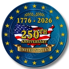 United States 250th Anniversary 1776 - 2026 Vinyl Decal Sticker Truck window USA