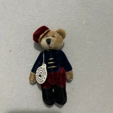 Boyds Bears Mini 3.5" Plush Jointed Bellhop Bear Timothy F. Wuzzie w/ Tag