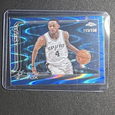 Topps Chrome 2025-26 De'Aaron Fox San Antonio Spurs #233 Blue Parallel /150