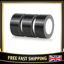 Black Gaffer Tape 48mm x 45m Pack of 3 – Strong Waterproof Duct Tape Heavy Duty  0.25 per metre