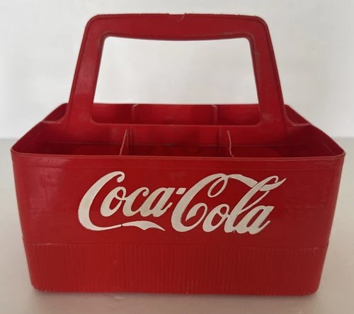 Coca Cola Carrier Caddie King Size 6 Pack Bottle Plastic with Handle Vintage