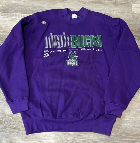 Vintage Milwaukee Bucks Sweatshirt – Salem Sportswear Size XL – 90s NBA