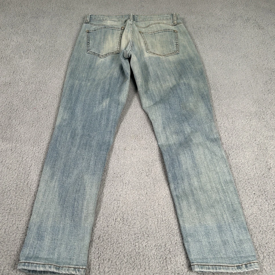 Jeans Eunina Boyfreend para mujer 5 azules denim desgastados destruidos tiro bajo recortados Foto 2 de 4