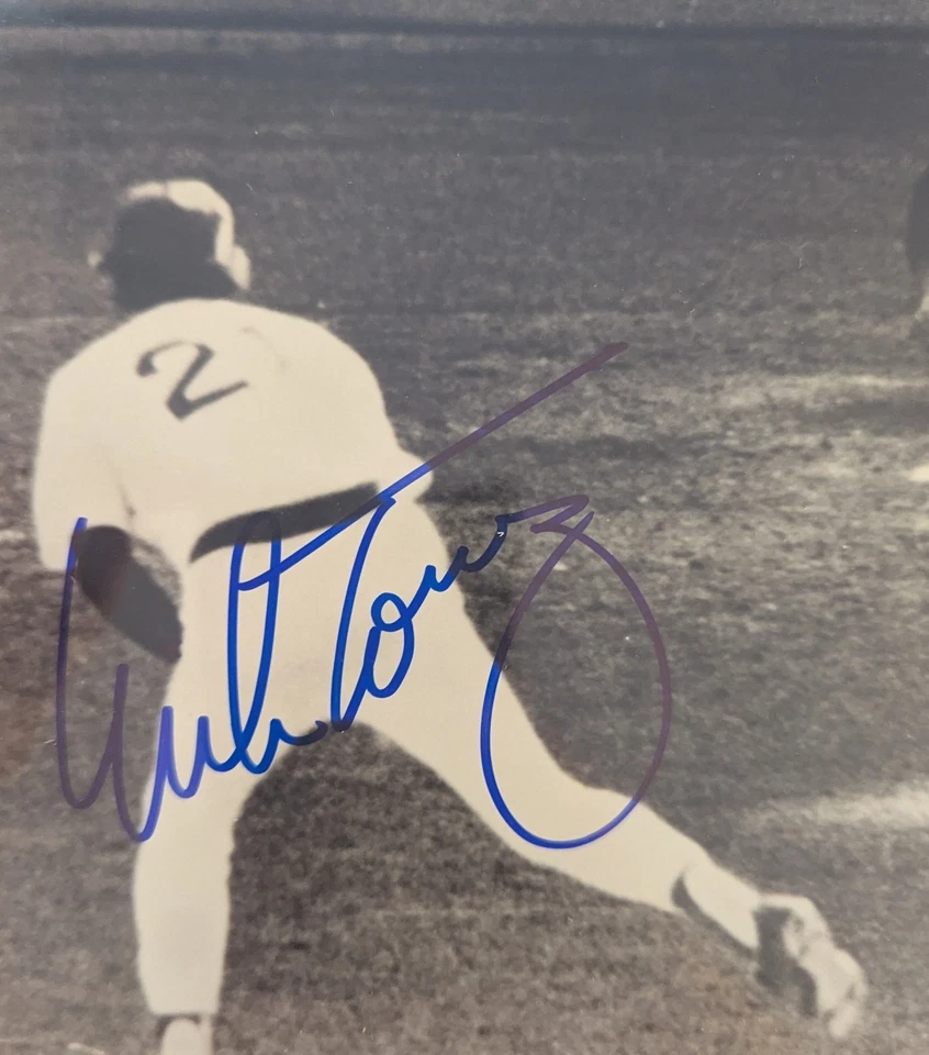 Foto de jonrón de 8x10 firmada doble por Bucky Dent y Mike Torrez inscripción con certificado de autenticidad Foto 2 de 4