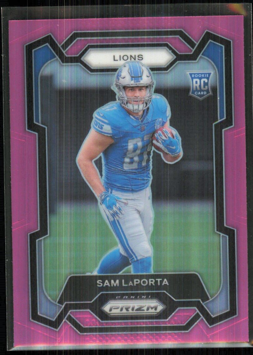 2023 Panini Prizm Rookie Pink Sam LaPorta Rookie Detroit Lions #332