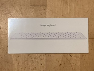 NEU Apple A2450 MK2A3B/A Kabelloses Magic Keyboard In Weiß/Silber VERSIEGELT