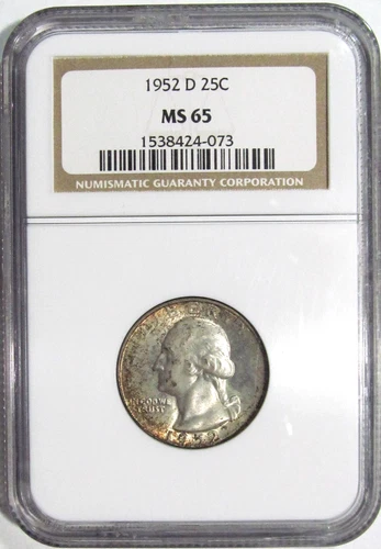 1952-D 25c Washington Quarter NGC MS-65